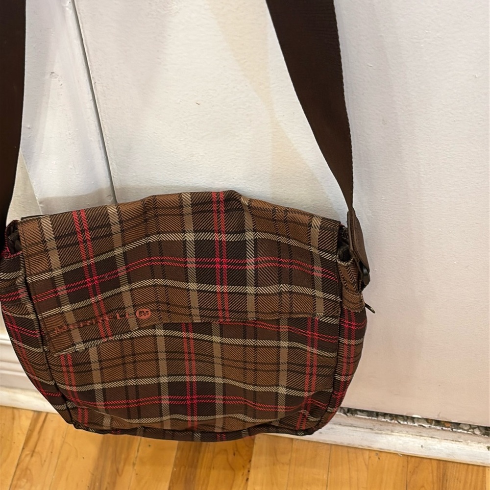 MERRELL Messenger Bag Canvas Plaid